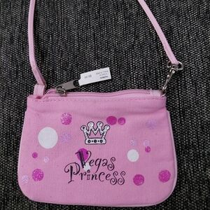 Pink Vegas Princess small Wristlet